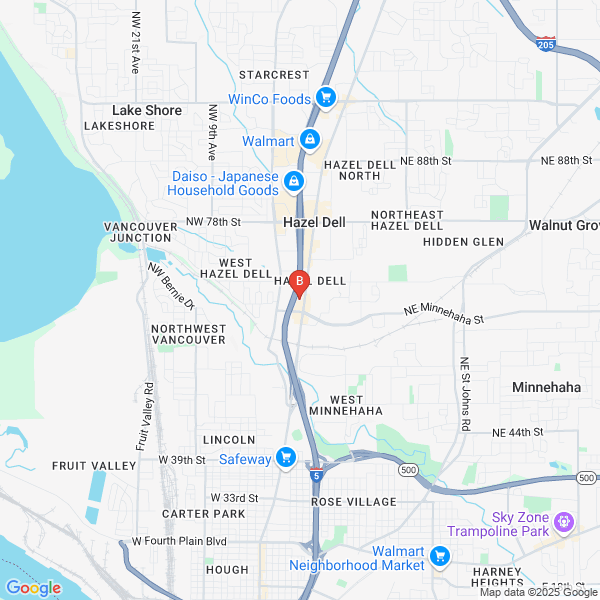 CC Concrete Factory location map: 6504 NE Hwy 99, Vancouver, WA